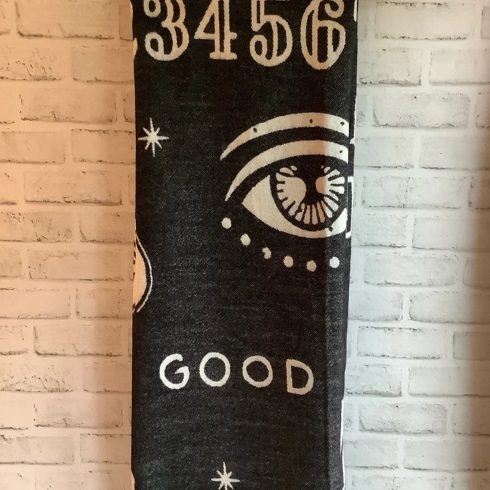 Spooky Night 55×71 Ouija Board Symbols Jacquard Throw